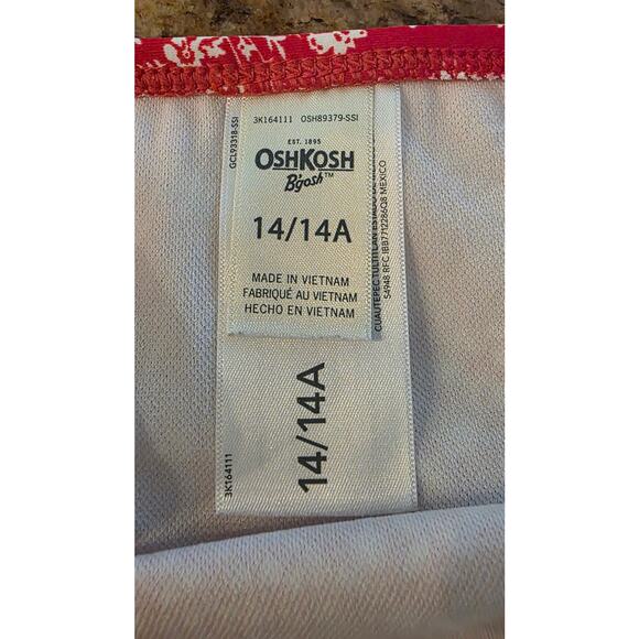 Oshkosh Bgosh Red 2PC Swimsuit Tankini Girls Sz 14 - Picture 5 of 5